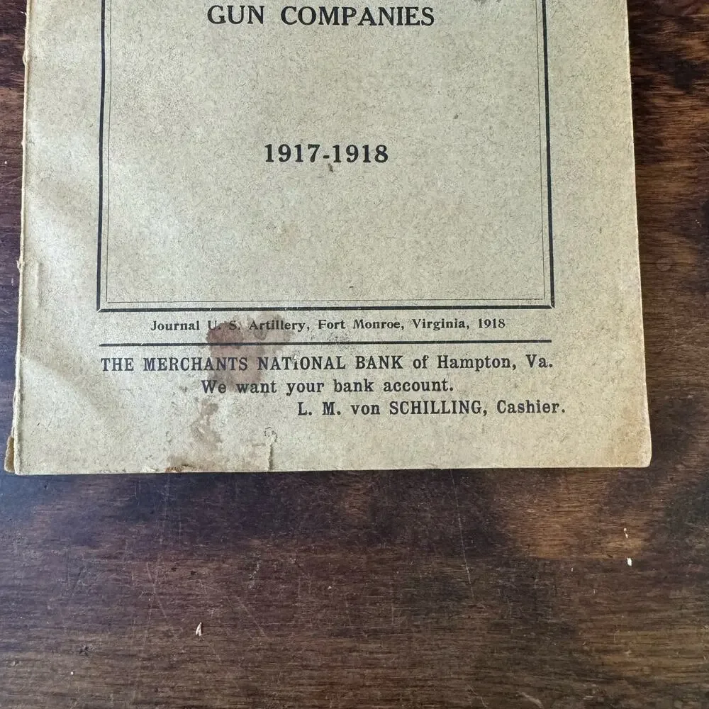 1917-1918 WWI Gunner's Instruction‎ Manual 14 Edition Gun Companies Book